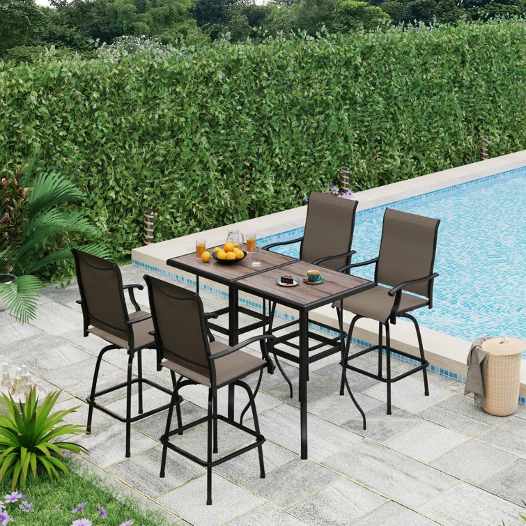 Alyne 4 - Person Square Outdoor Dining Set