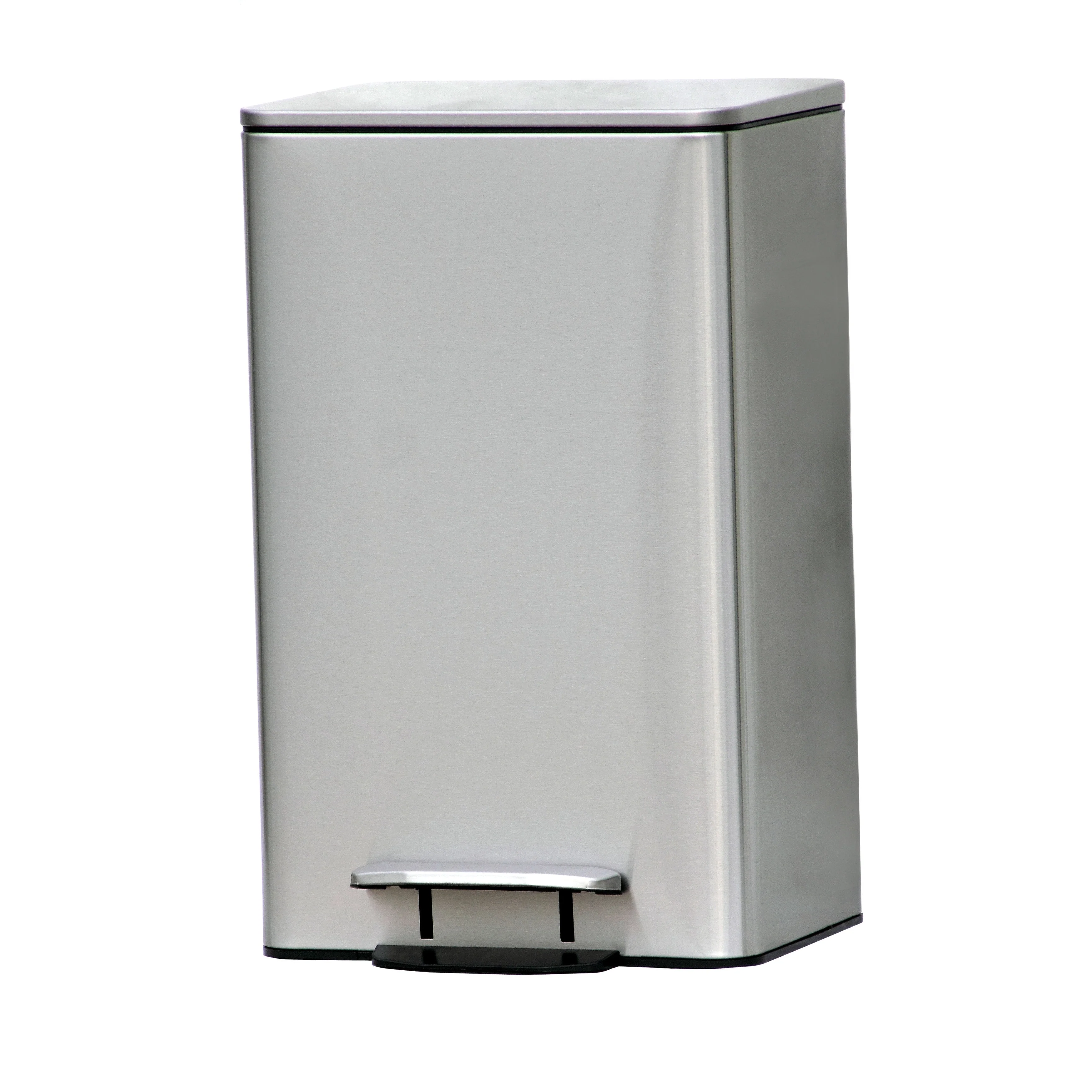 King’s Rack 8 Gallon / 30 Liter Brushed Stainless Steel Step-on Trash Can Fingerprint Resistance with Removable Bucket