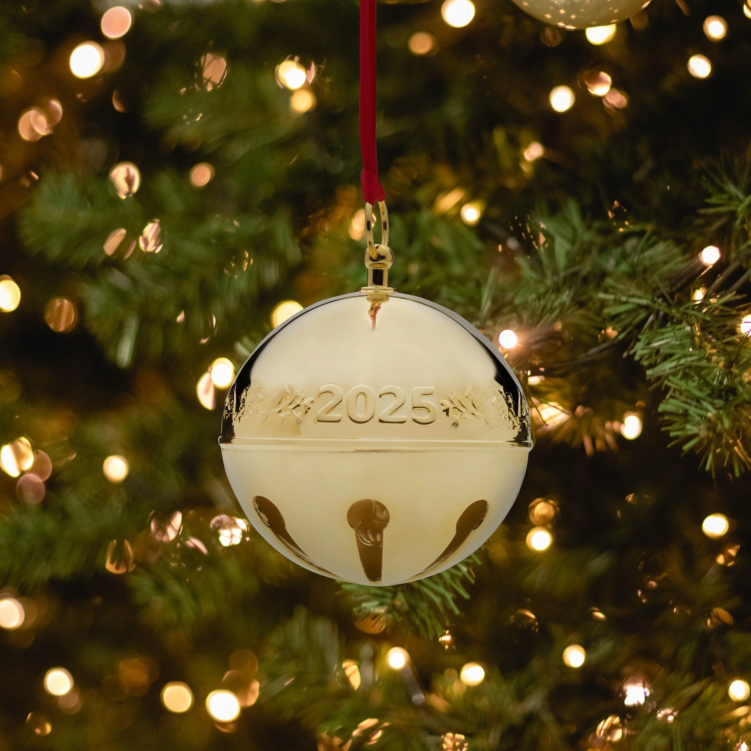 Wallace 2025 Gold-Plated Sleigh Bell Ornament, 36th Edition - N/A
