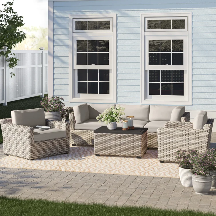 Monterey 5 - Person Outdoor Seating Group with Cushions