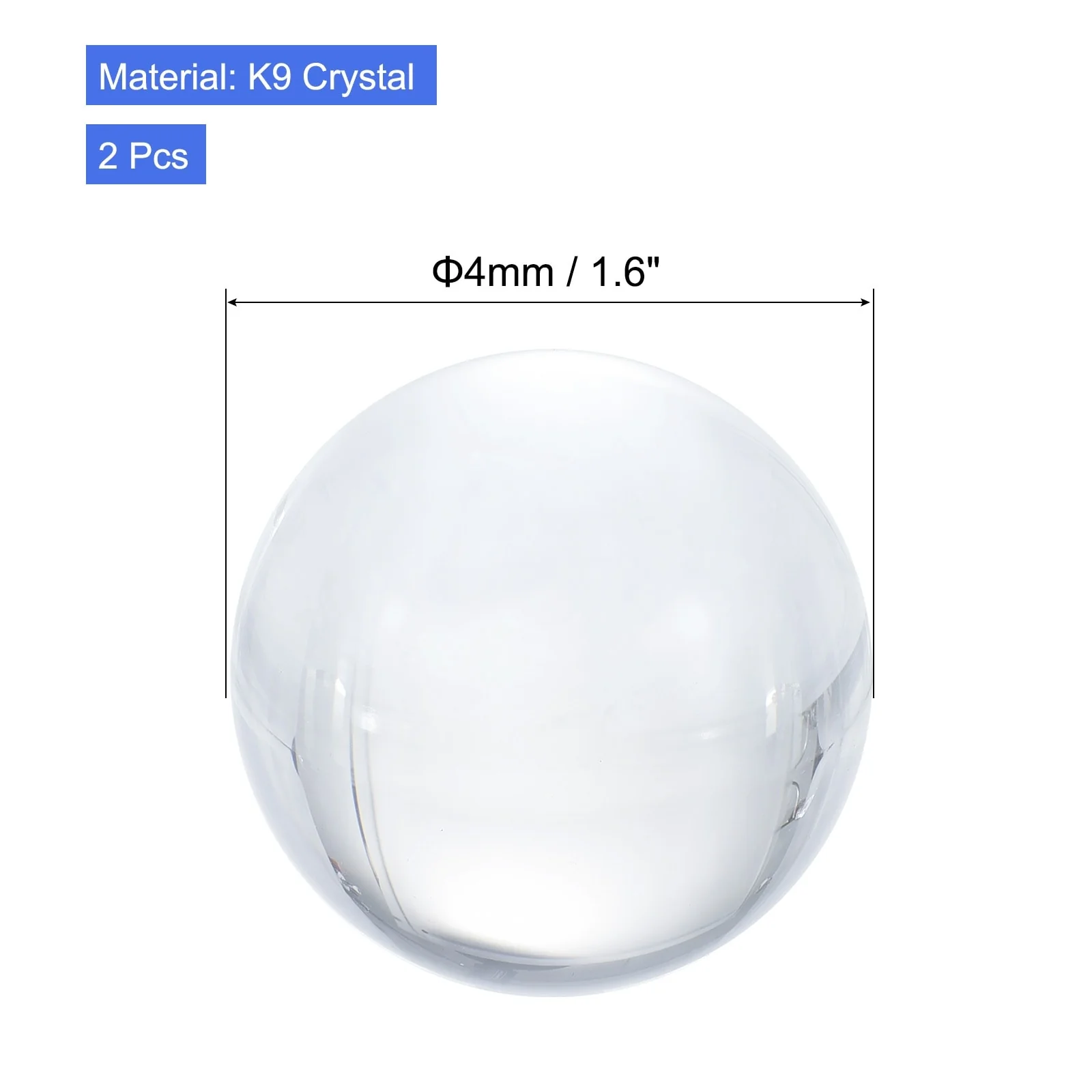 2Pcs Crystal Ball, K9 Crystal Ball Decorative Ball with Gift Box - Clear