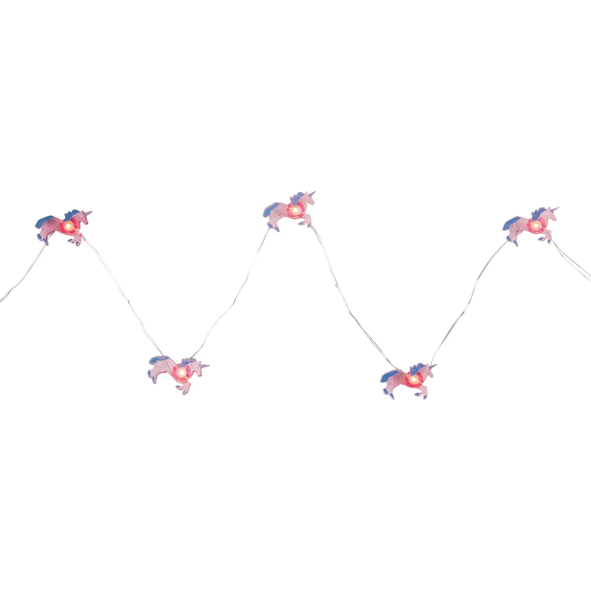 10-Count LED Pink Unicorn Fairy Lights - Warm White