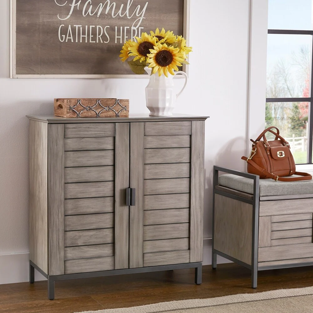Duke Grey Finish Shoe Storage Cabinet by iNSPIRE Q Classic