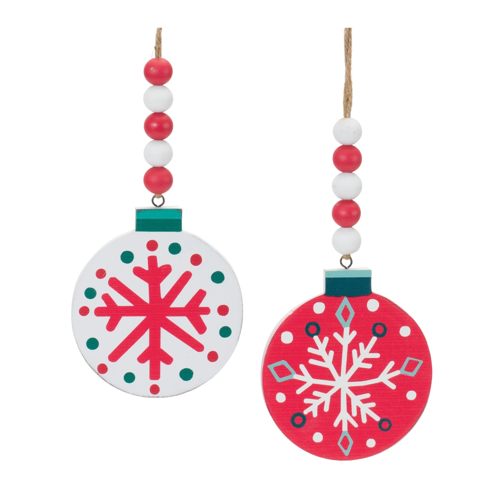 Beaded Snowflake Christmas Ornaments - 14