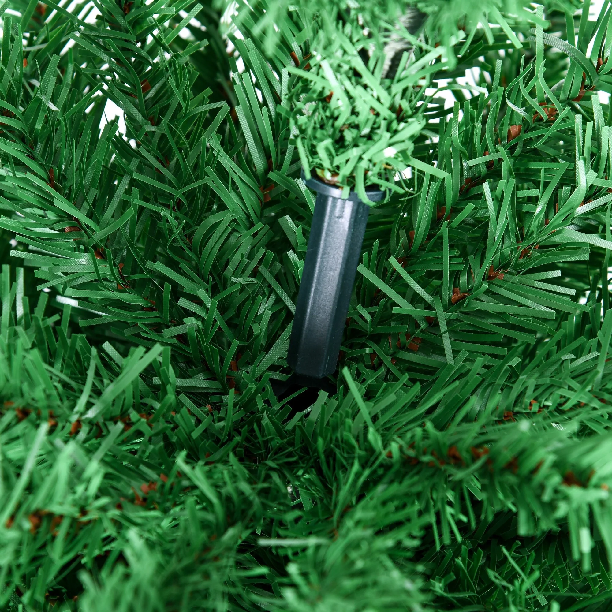 Light Green 7' Pencil Christmas Tree with Realistic Branches, Perfect for Small Spaces