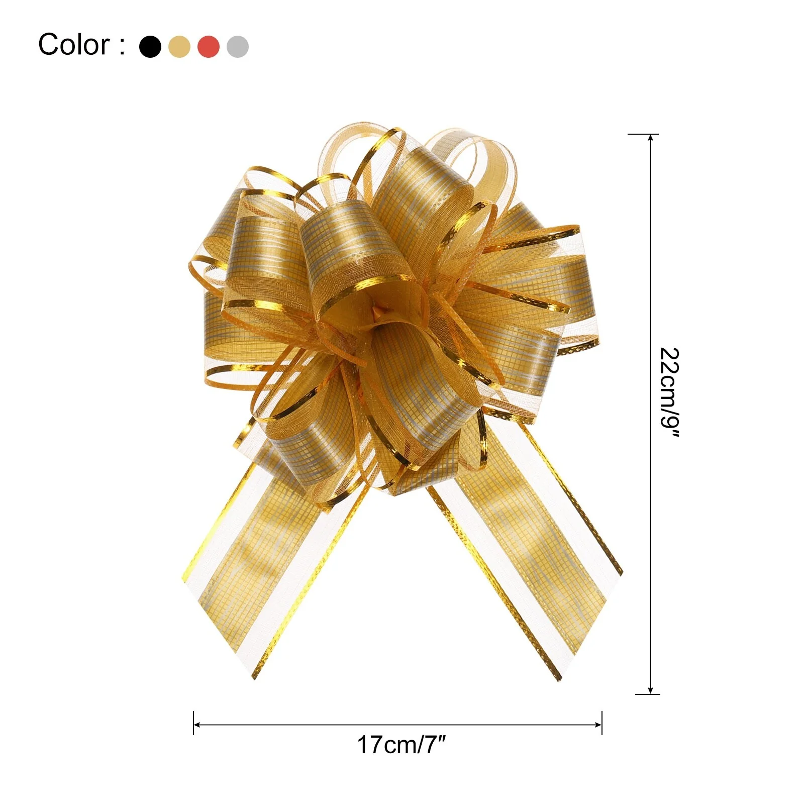 20pcs Large Pull Bow Gift Wrapping Bows Ribbon Organza for Presents