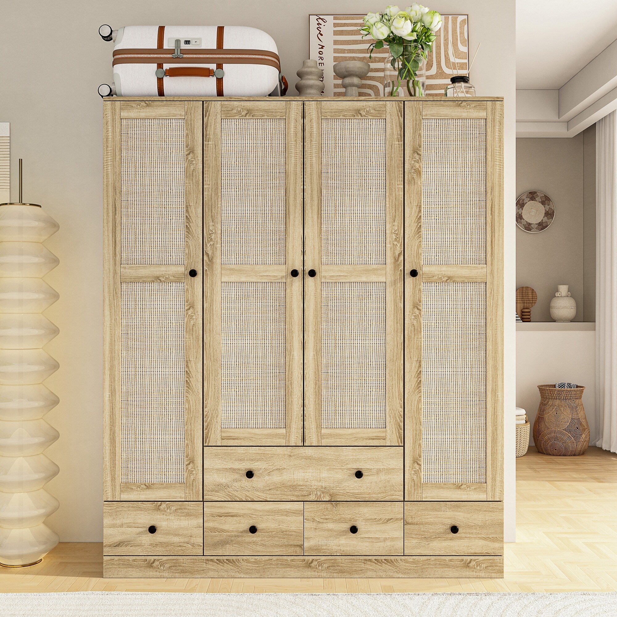 Contemporary Modern Freestanding Wardrobe Armoire Closet, 70