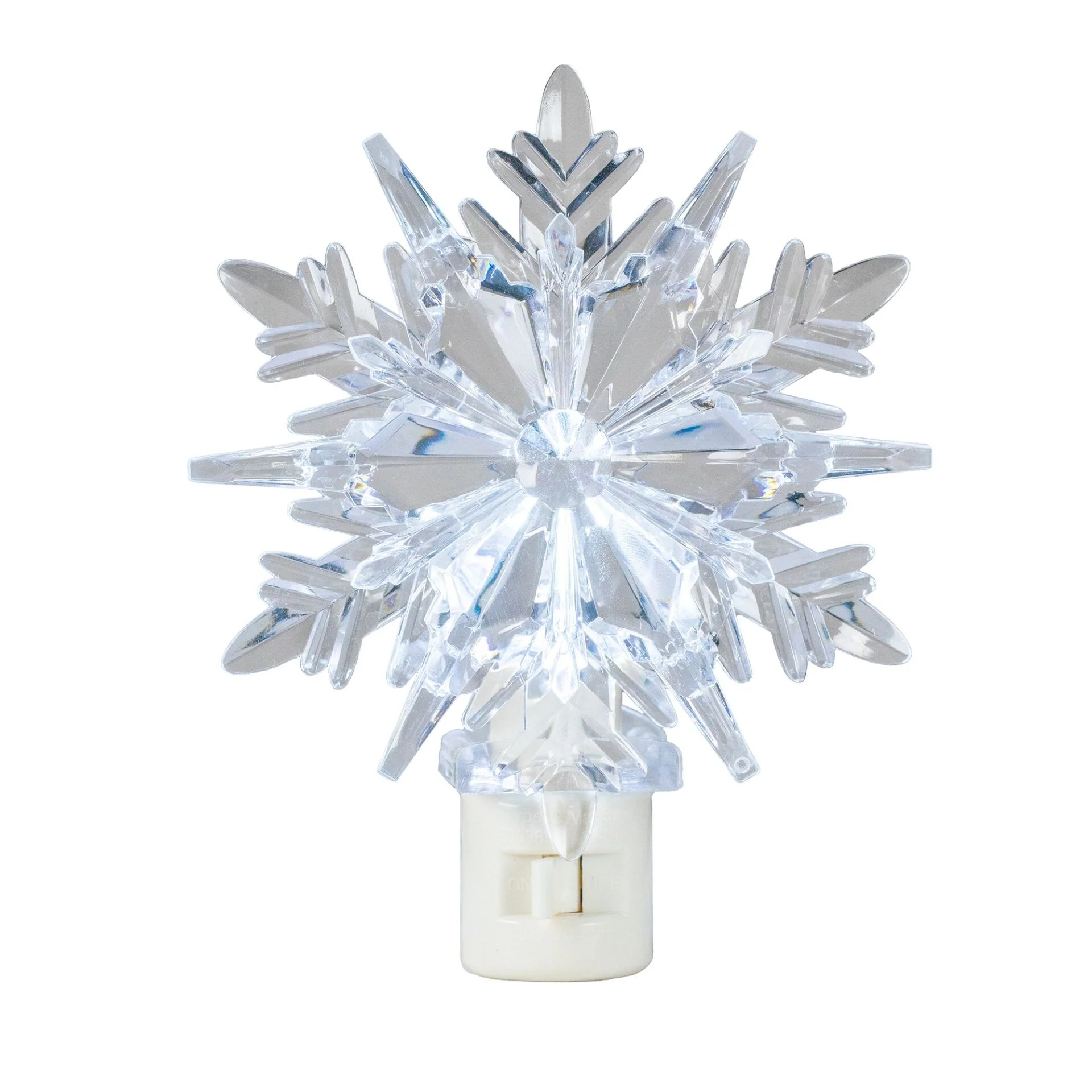 Novelty Lights LED Snowflake Christmas Night Light with Swivel Plug