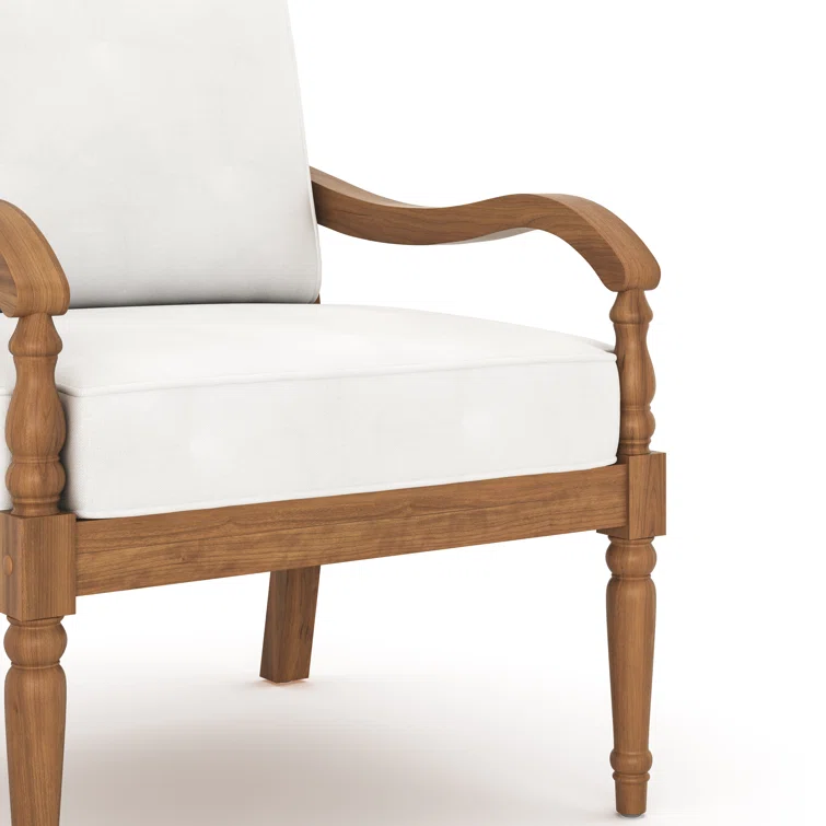 Deltrick 3-Piece Wood Patio Conversation Set