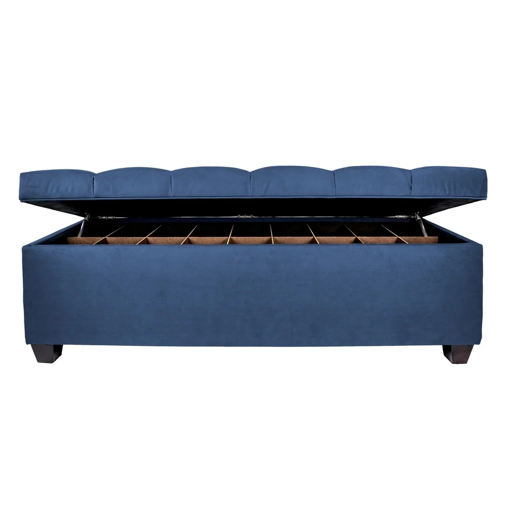 MJL Furniture-Sole Secret Obsession Diamond-tufted Shoe Storage Bench