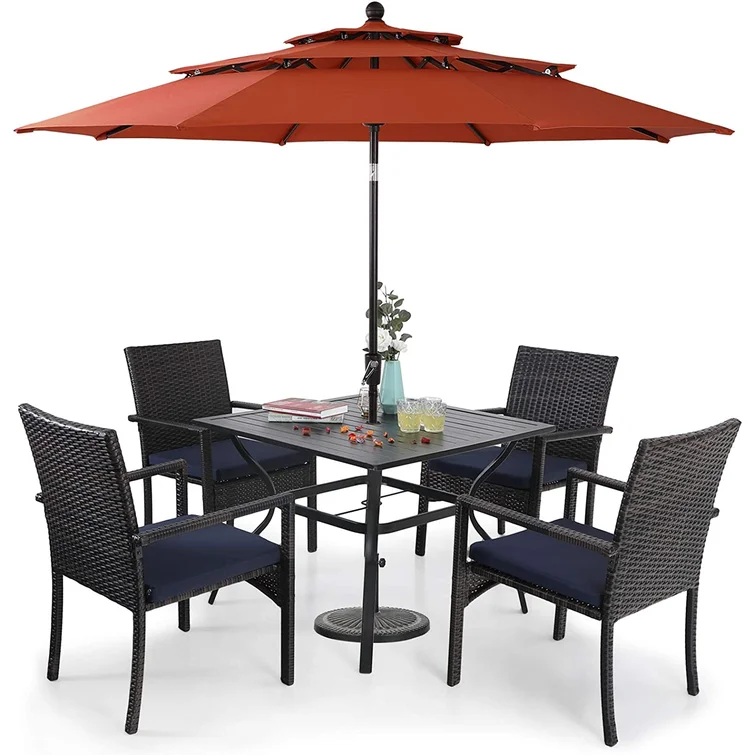Alyah 4 - Person Square Outdoor Dining Set with Cushions