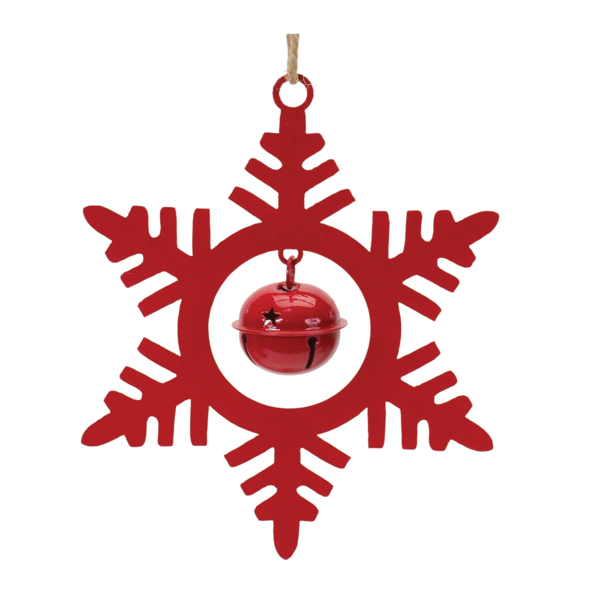 Snowflake with Bell Christmas Ornaments - 6.5