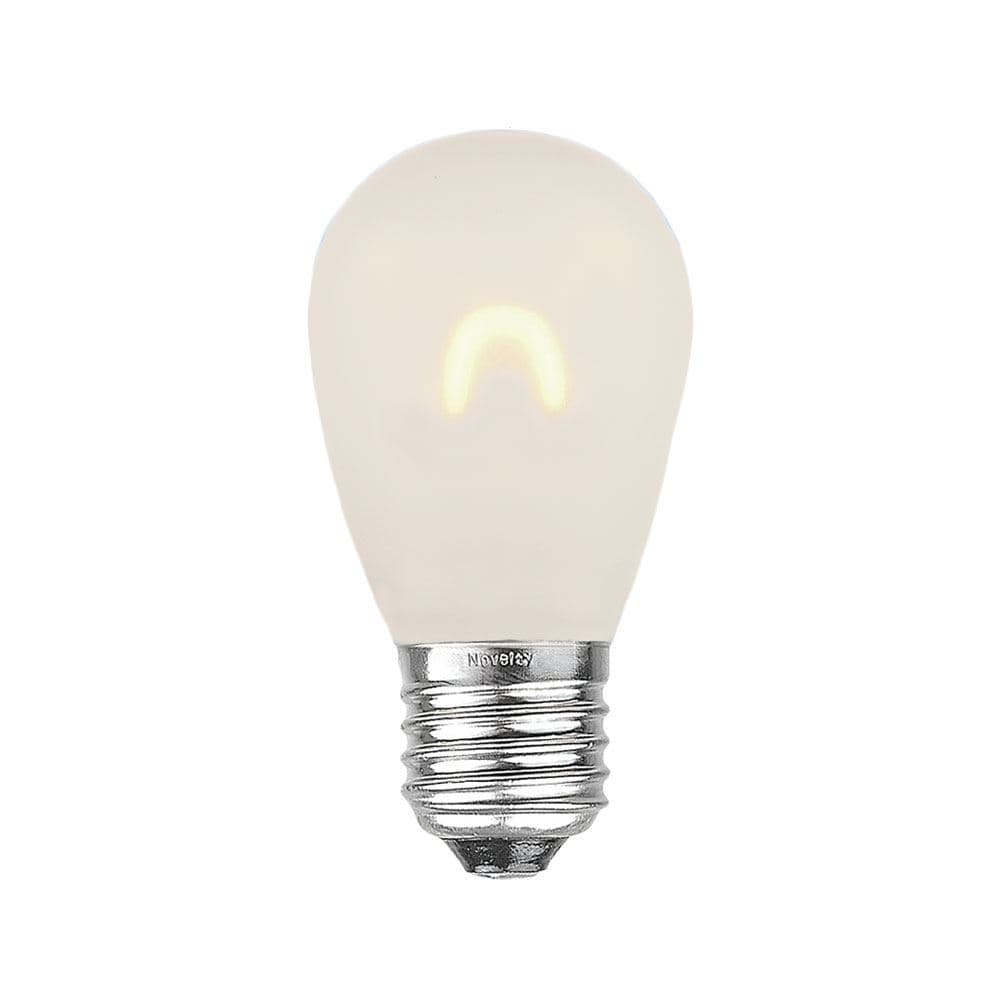 25 Pack LED S14 Outdoor Patio Edison Replacement Bulbs, Frosted Warm White, E26 Base