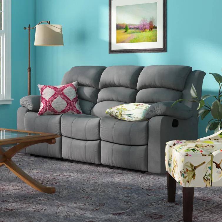 Aum 81'' Upholstered Reclining Sofa