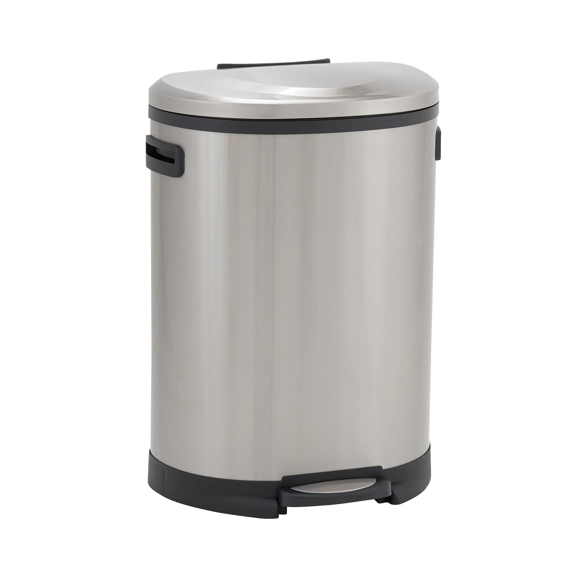 Household Essentials Stainless Steel Step Trash Can with Plastic Liner