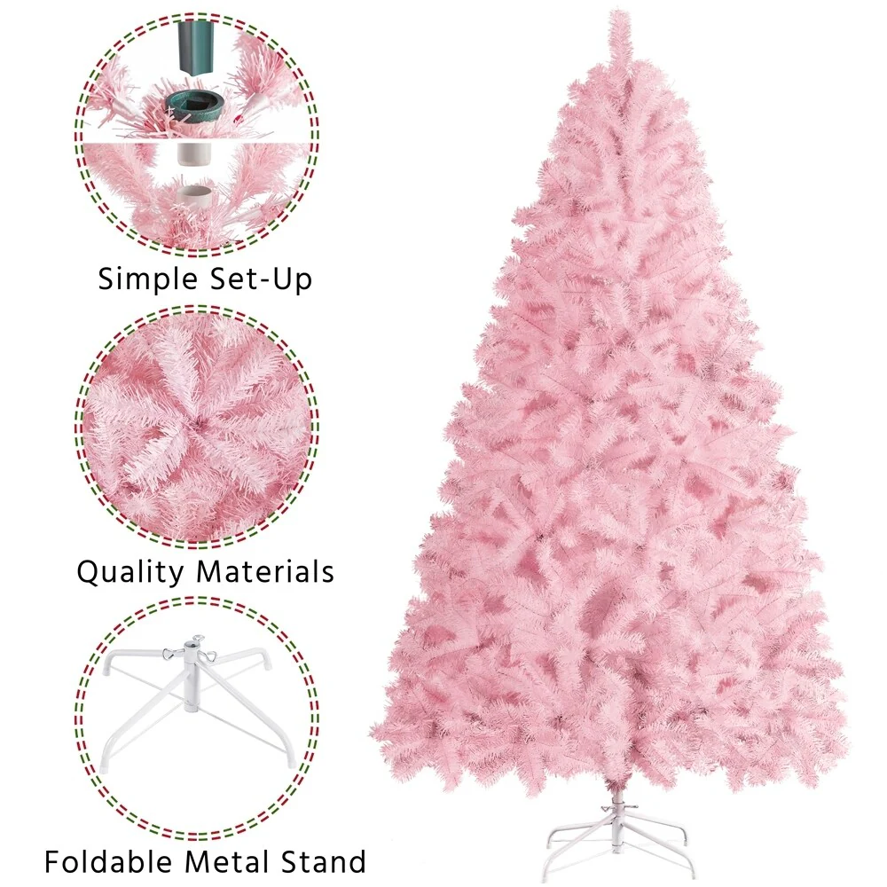 Yaheetech 6Ft/7.5Ft Hinged Spruce Artificial Christmas Decorative Tree