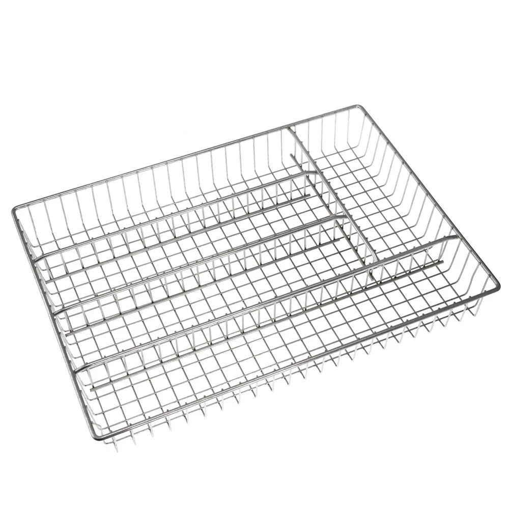 Creative Home Deluxe 5 Compartments Chrome Finished Cutlery Tray - 14.3