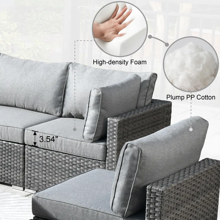 Aliva 6 - Person Outdoor Seating Group with Cushions