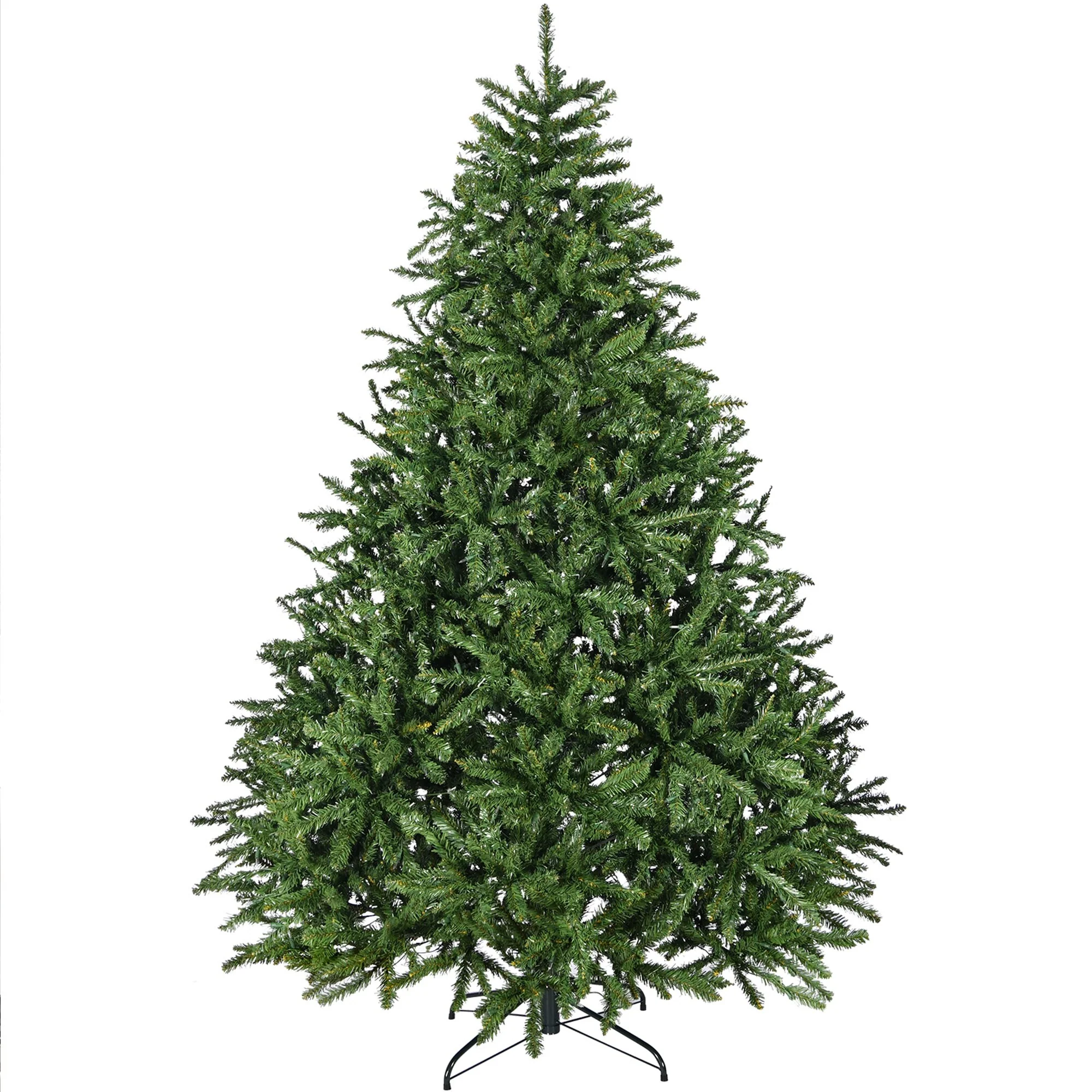 7FT Artificial Holiday Christmas Tree, Pre-Lit with 700 LED Lights, 2231 Branch Tips, PVC Needles, Hinged Design, Green