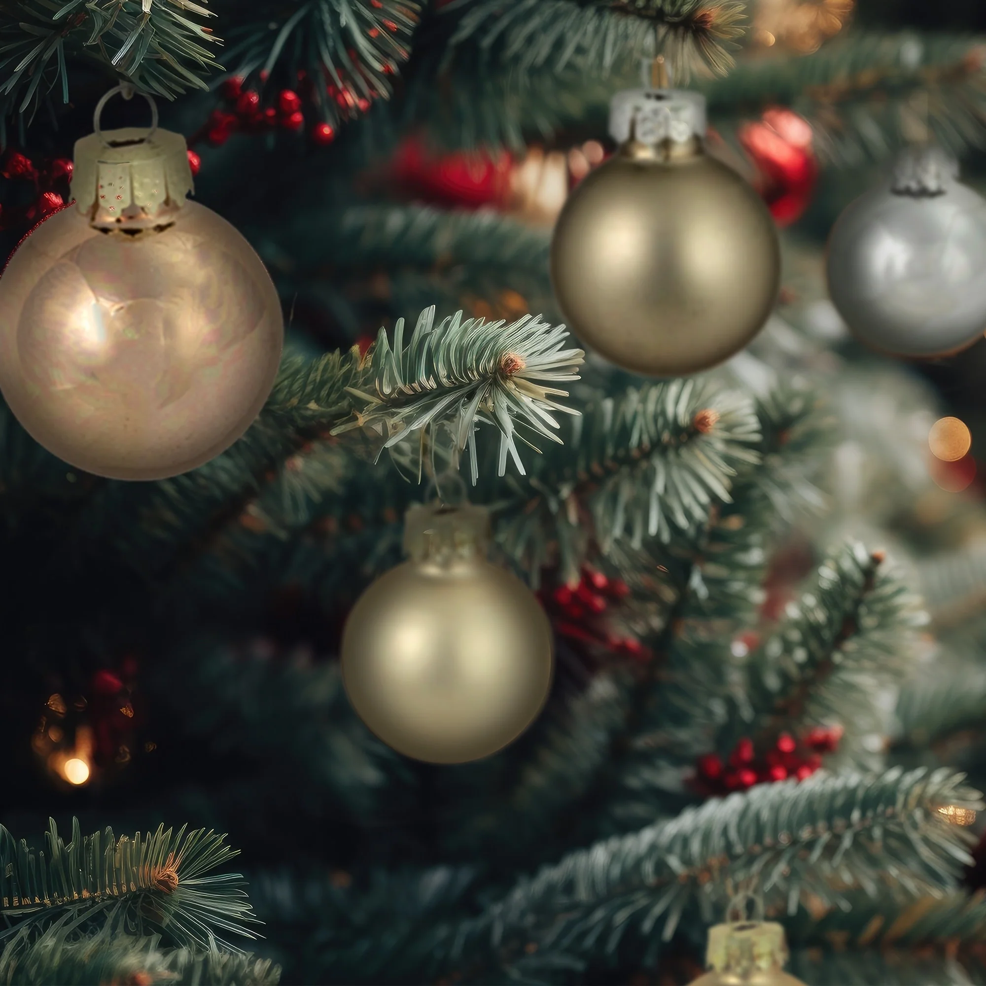 Matte Glass Christmas Ball Ornaments 1.25