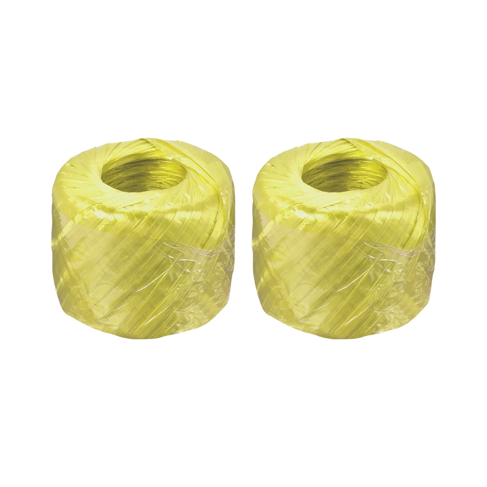 Polyester Nylon Plastic Rope Twine Bundled for Packing ,100m Yellow 2Pcs