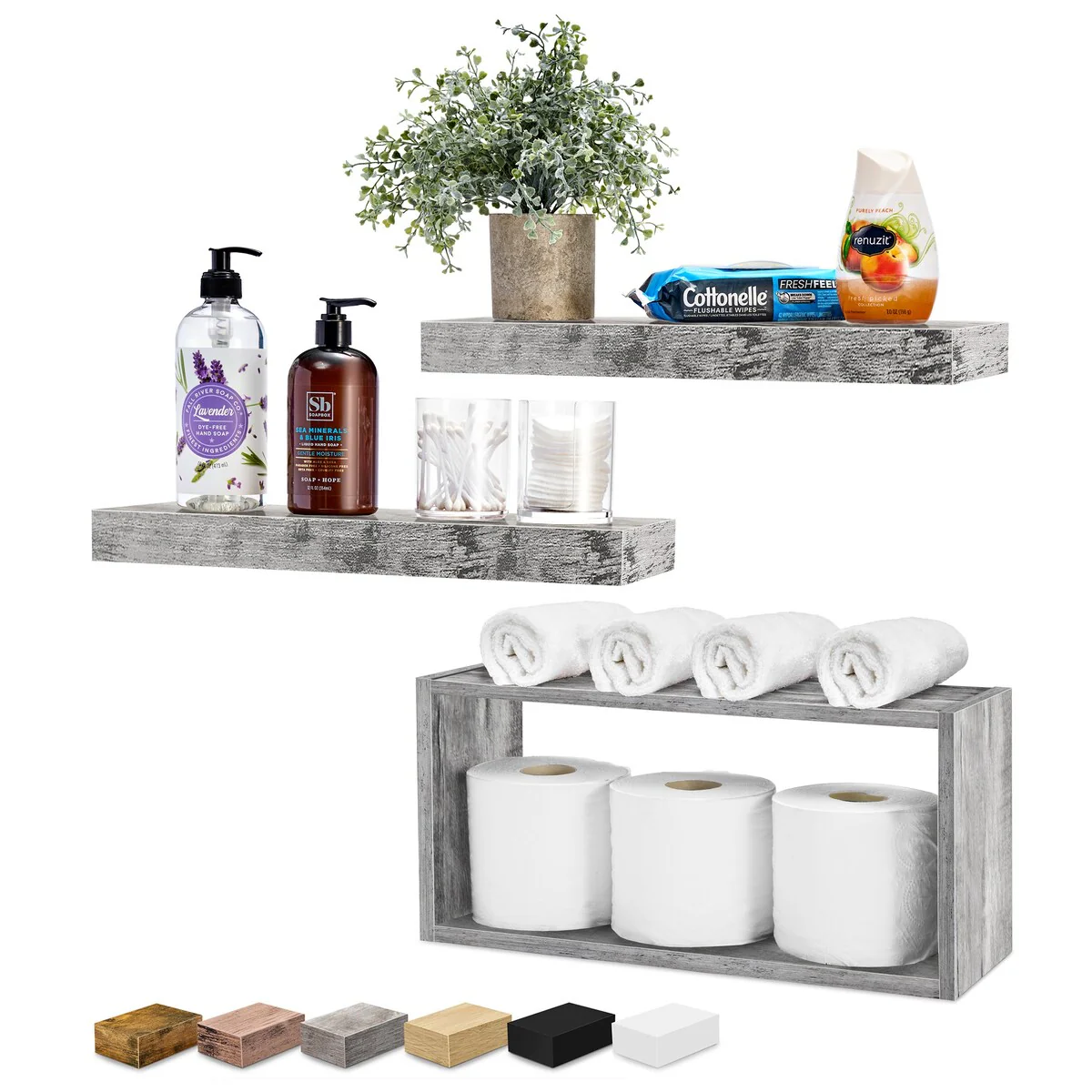 Sorbus Floating Shelves for Wall Set of 3 - 16