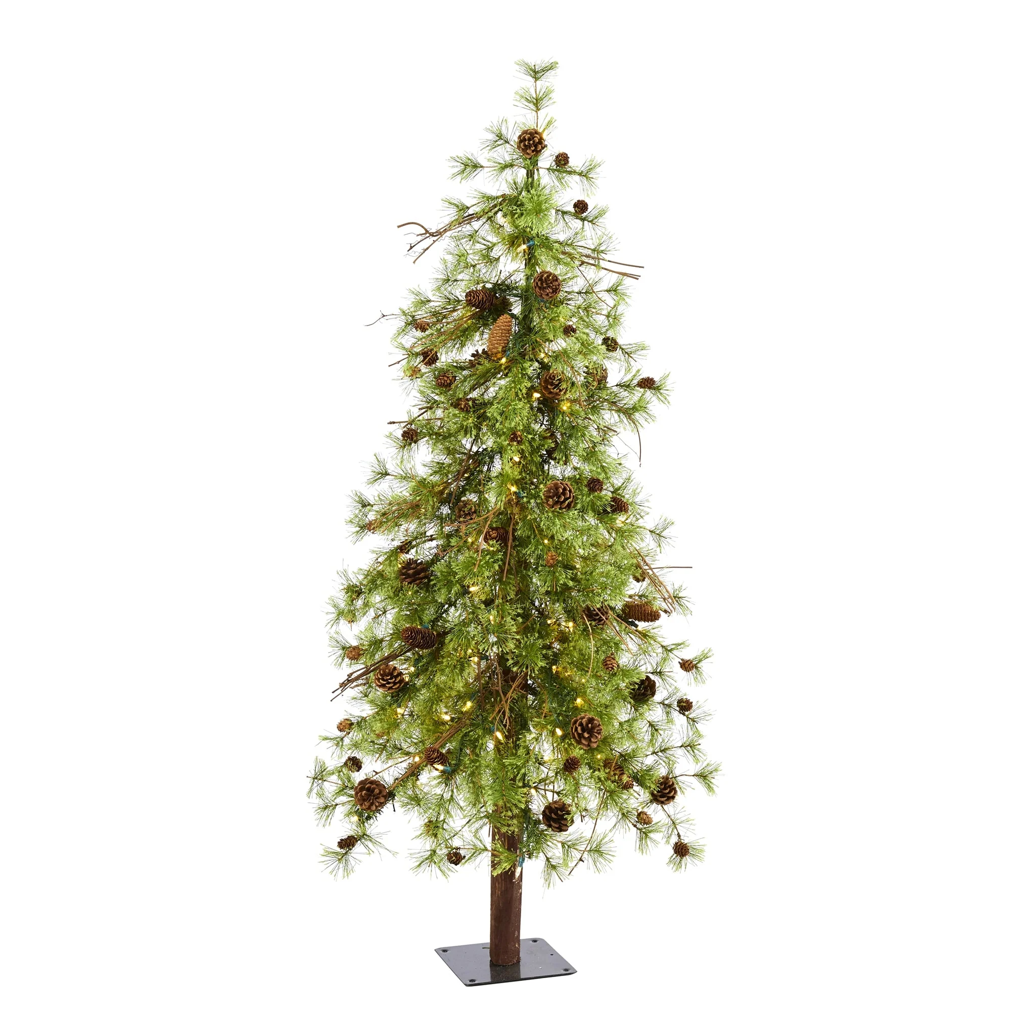 5' Wyoming Alpine Christmas Tree with 100 Clear LED - Green