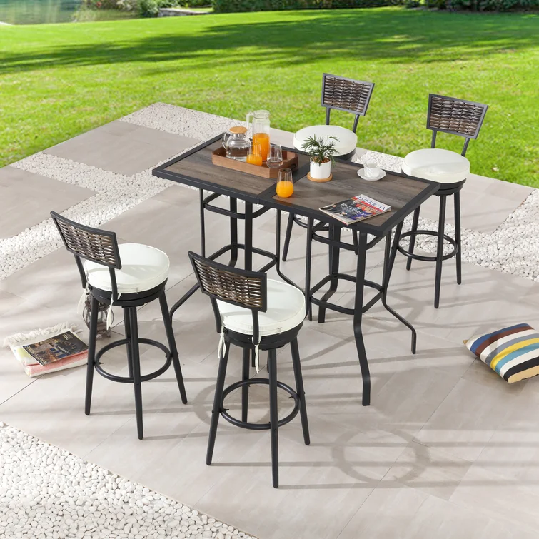 4 - Person Square Outdoor Dining Set with Cushions