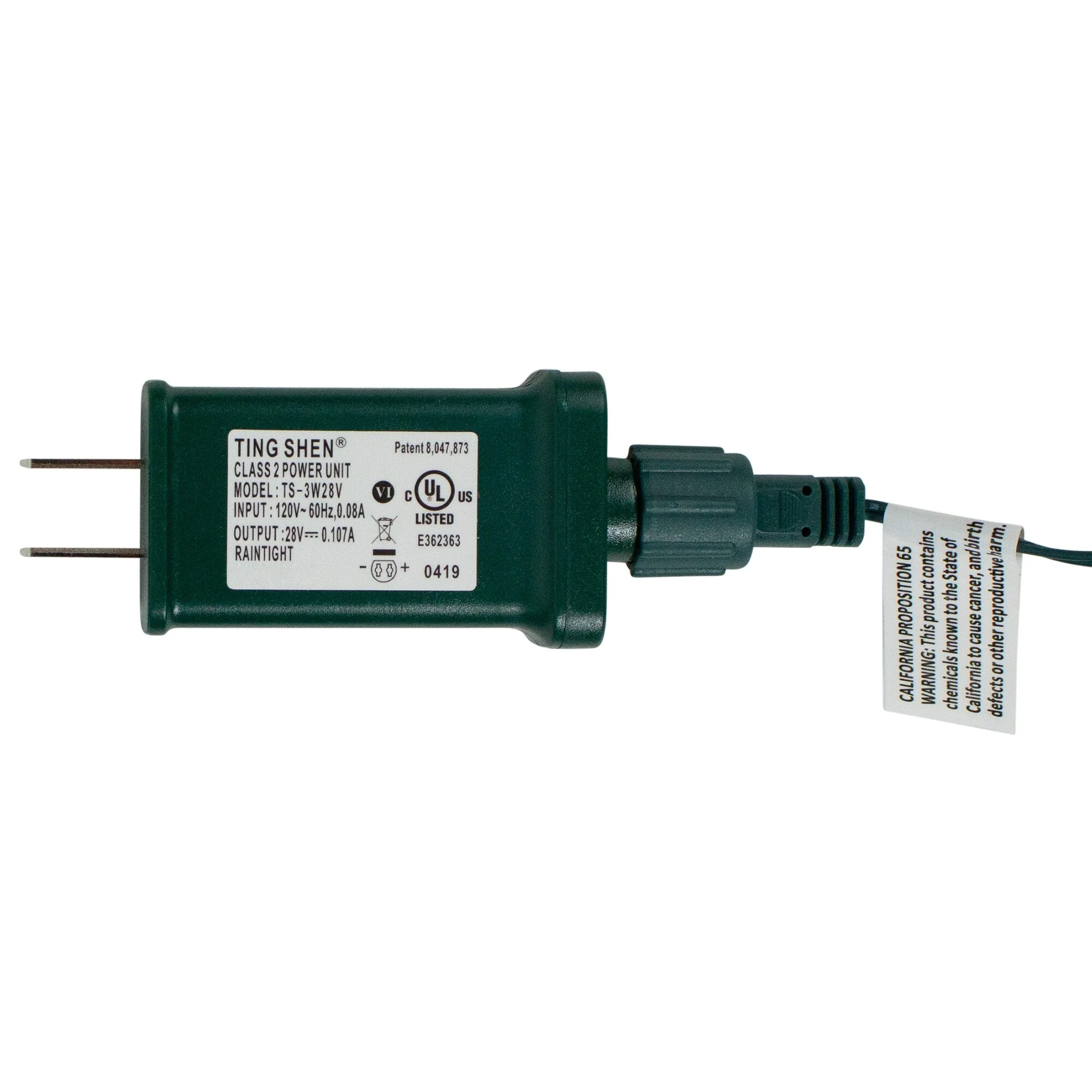 200 Pure White LED M5 Christmas Lights - 20 ft Green Wire