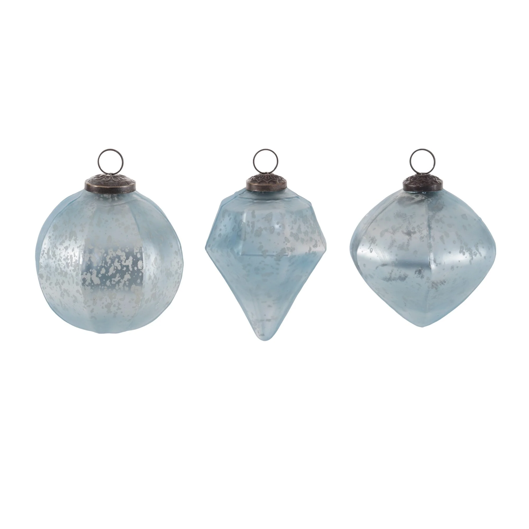 Geometric Glass Christmas Ornaments - 4