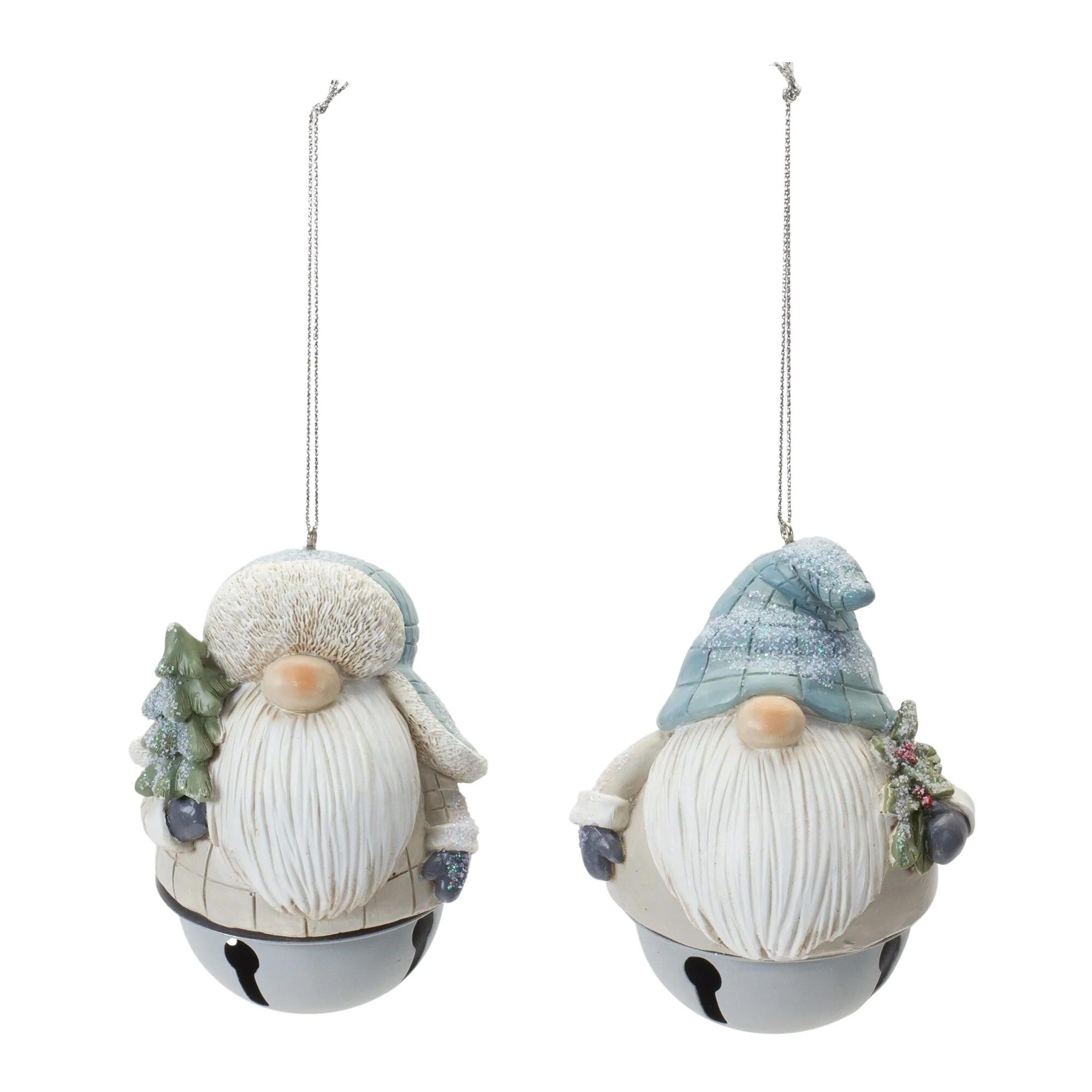 Glittered Gnome Christmas Ornaments - 4.25