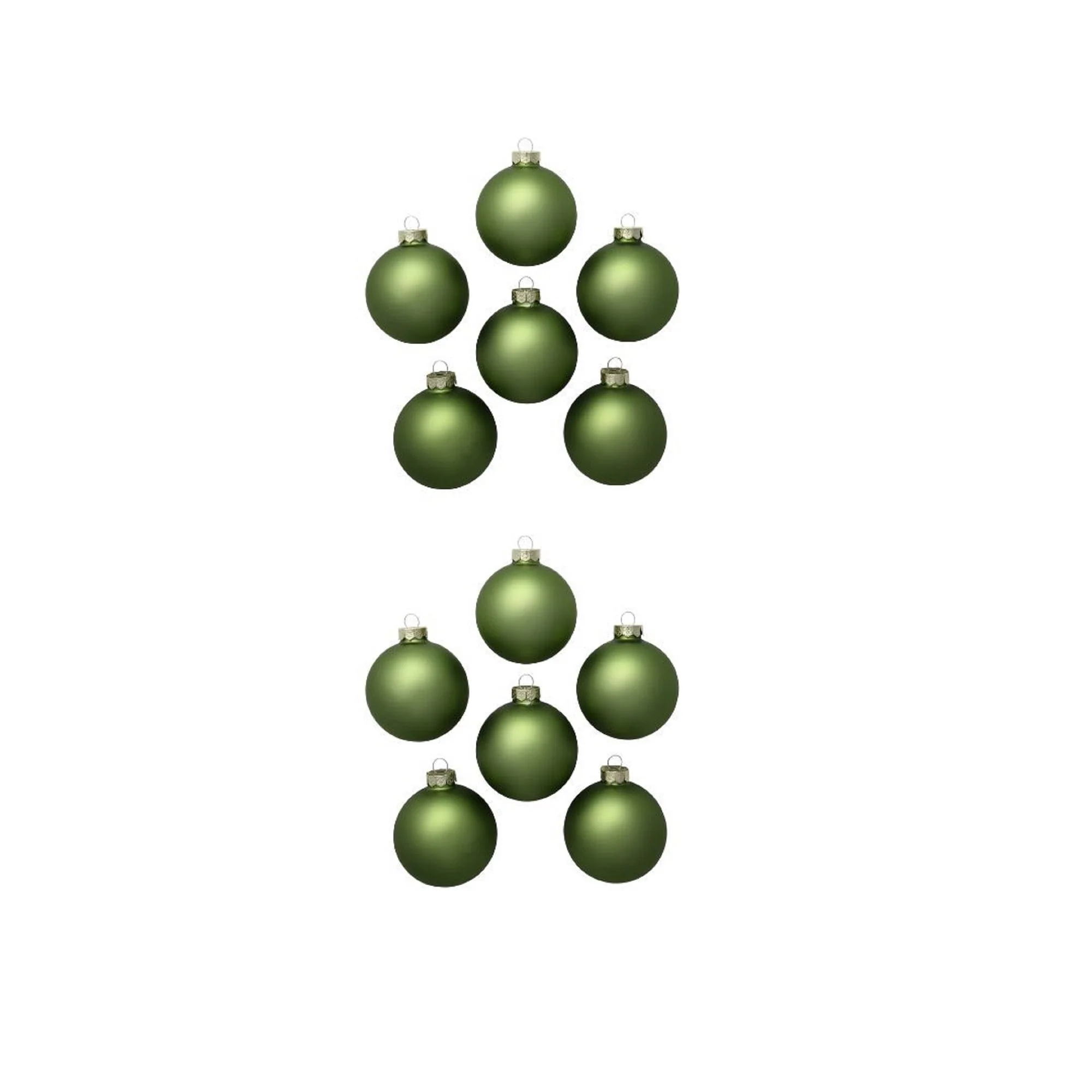 Matte Glass Christmas Ball Ornaments 2.75