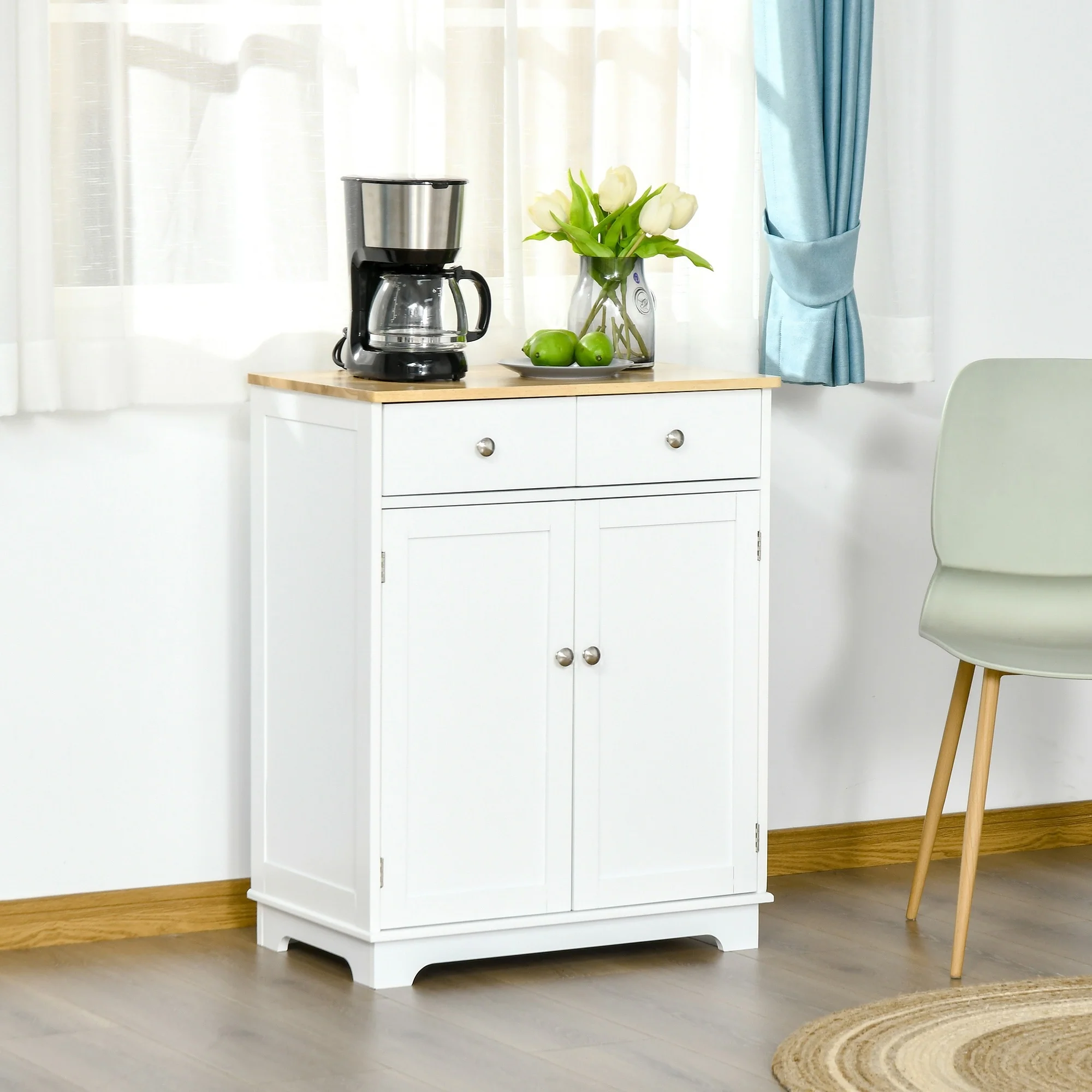 HOMCOM Space-saving Kitchen Buffet Sideboard Pantry