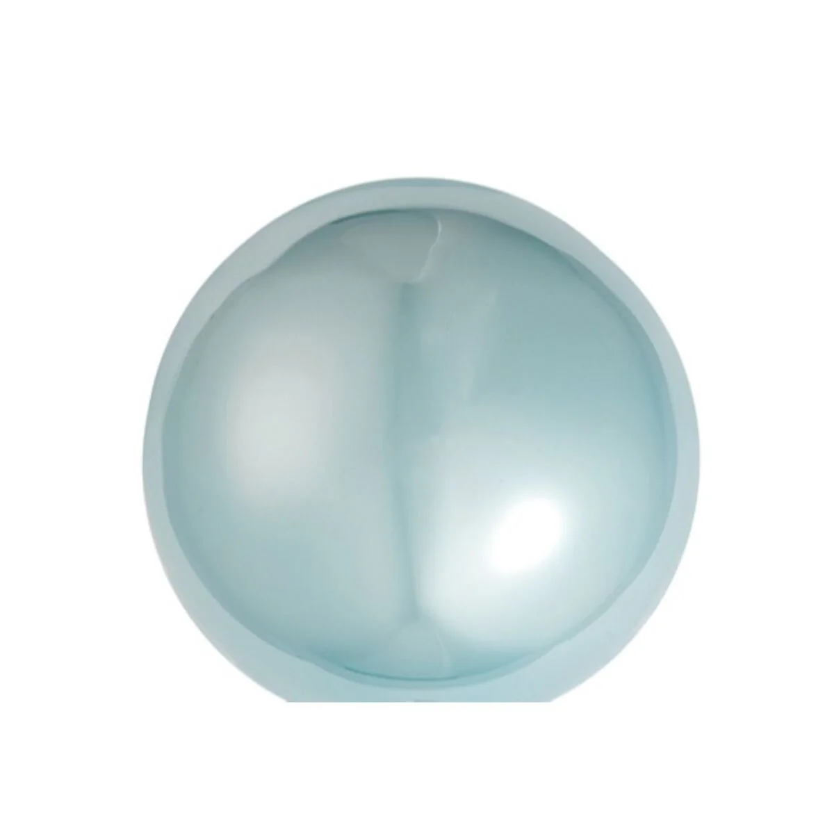 8ct Sky Blue Gold Shiny Pearl Glass Christmas Ball Ornaments 3.25
