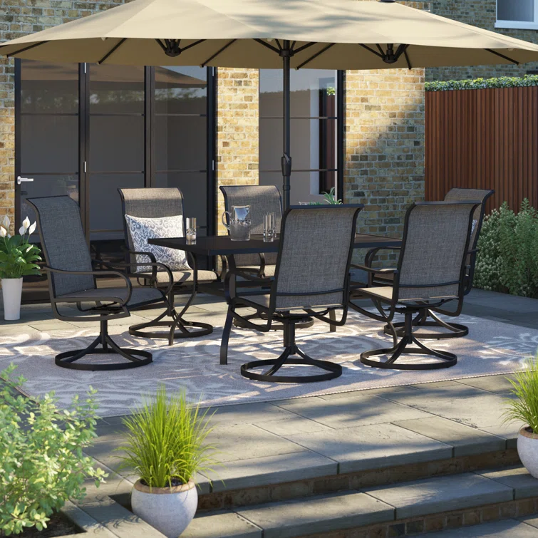 Alyah 6 - Person Rectangular Outdoor Dining Set