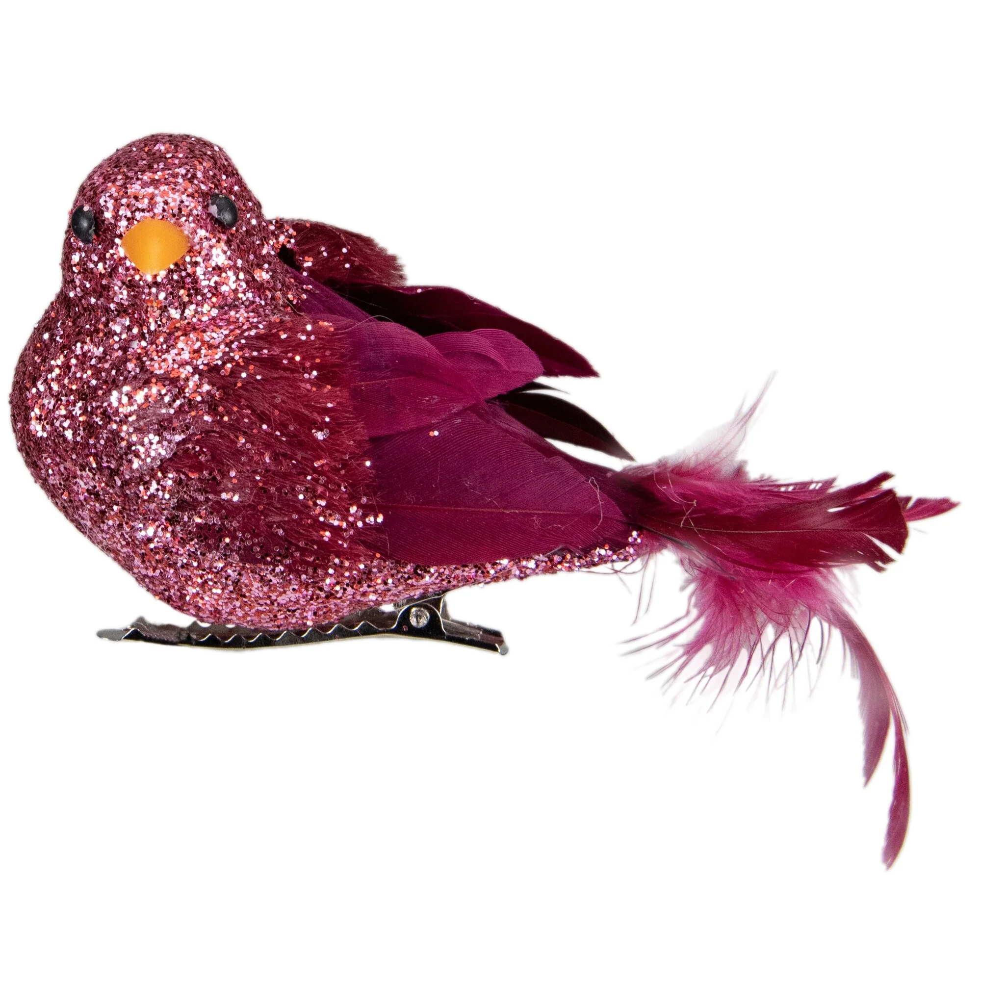 Glitter Left Facing Bird Clip-on Christmas Ornament - 4