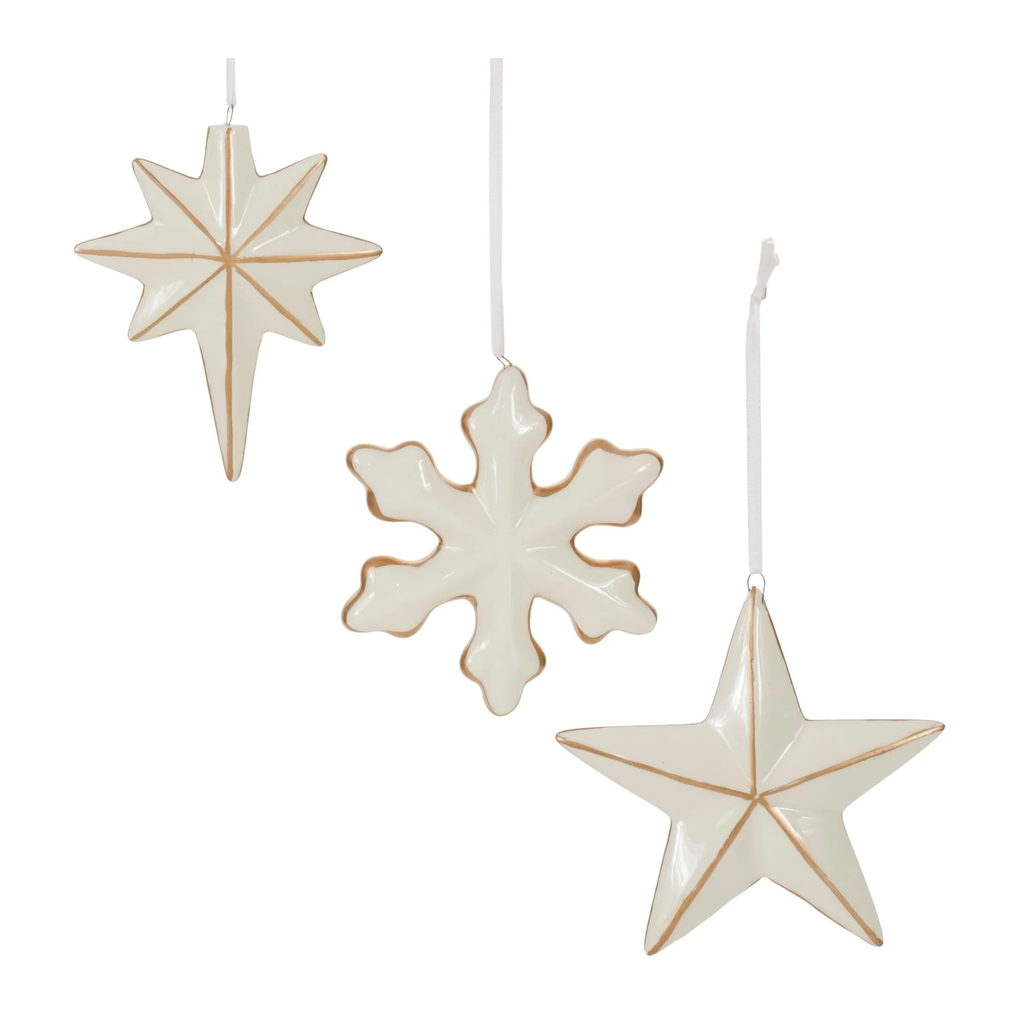 Star and Snowflake Christmas Ornaments - 4
