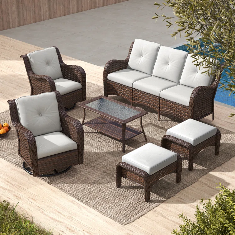 Royace 6 - Person Outdoor Seating Group with Cushions