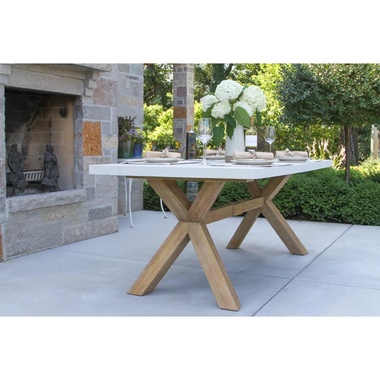 Fleur 6 - Person Rectangular Outdoor Dining Set with Cushions