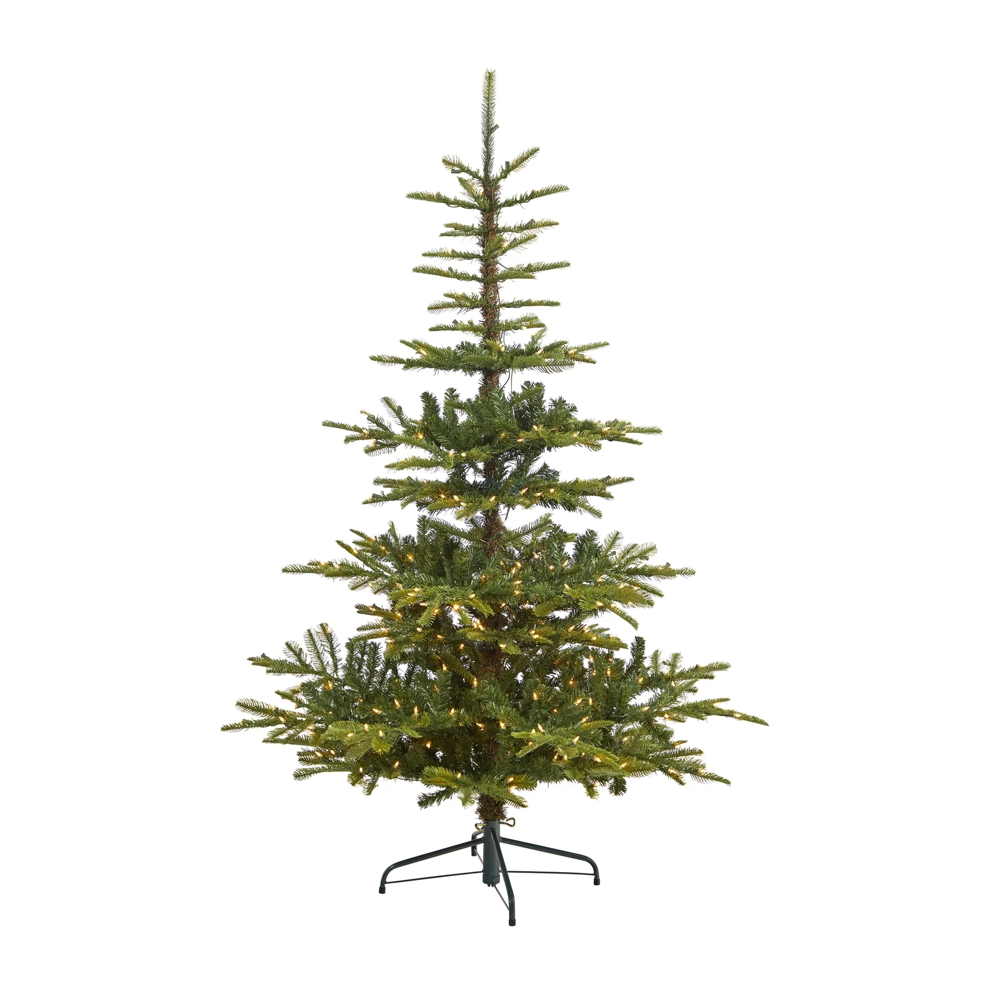 6’ Pre-Lit Washington Spruce Artificial Christmas Tree, Clear LED Lights - 6 Foot
