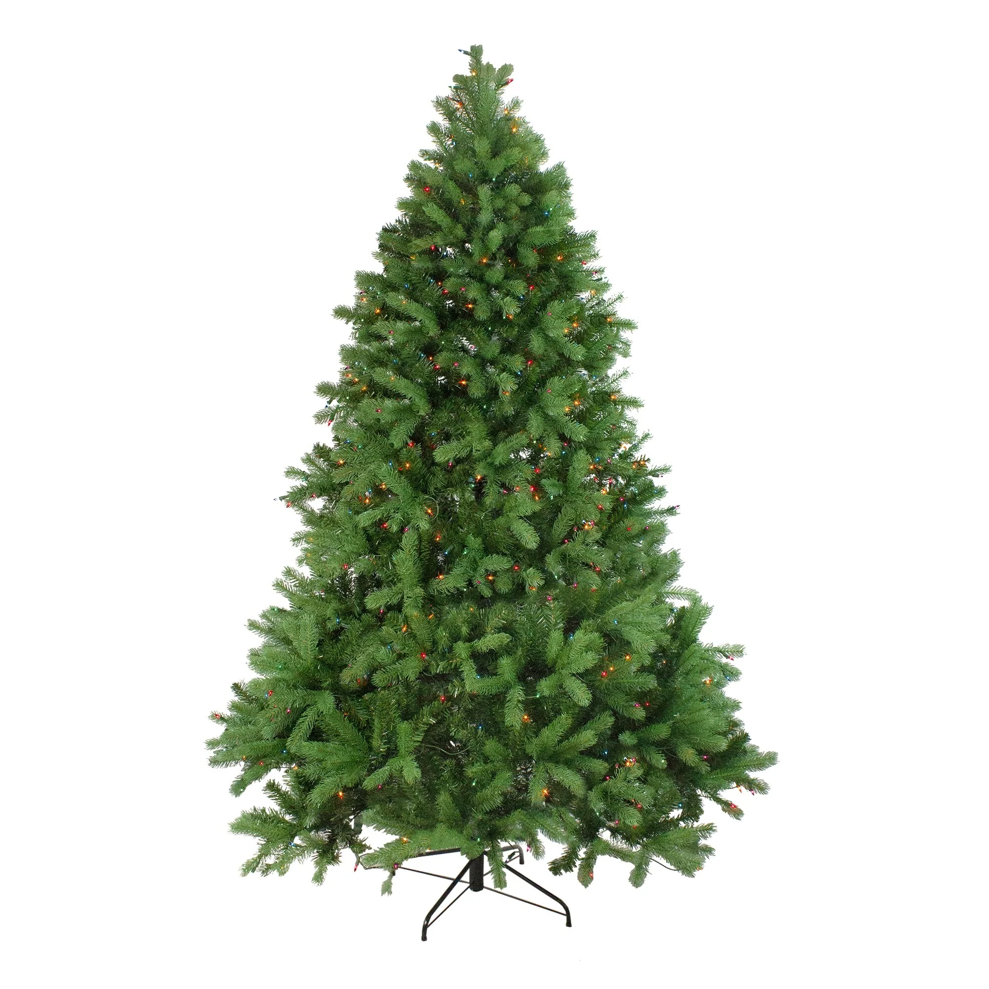 6.5' Noble Fir Full Artificial Christmas Tree Multicolor Lights - 6.5 Foot