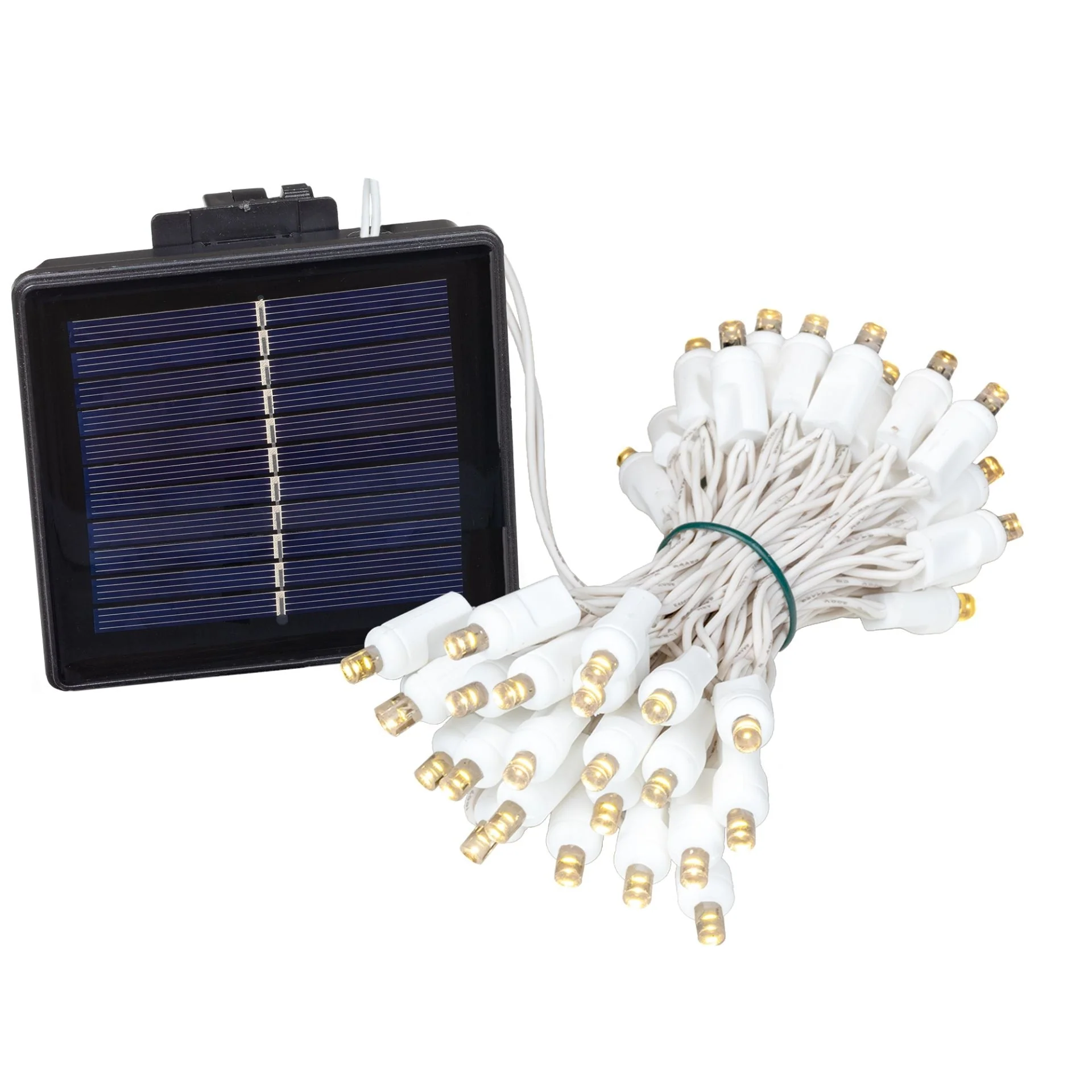 Novelty Lights 50 Light Solar LED Outdoor Christmas Mini Light Set, 12 Feet