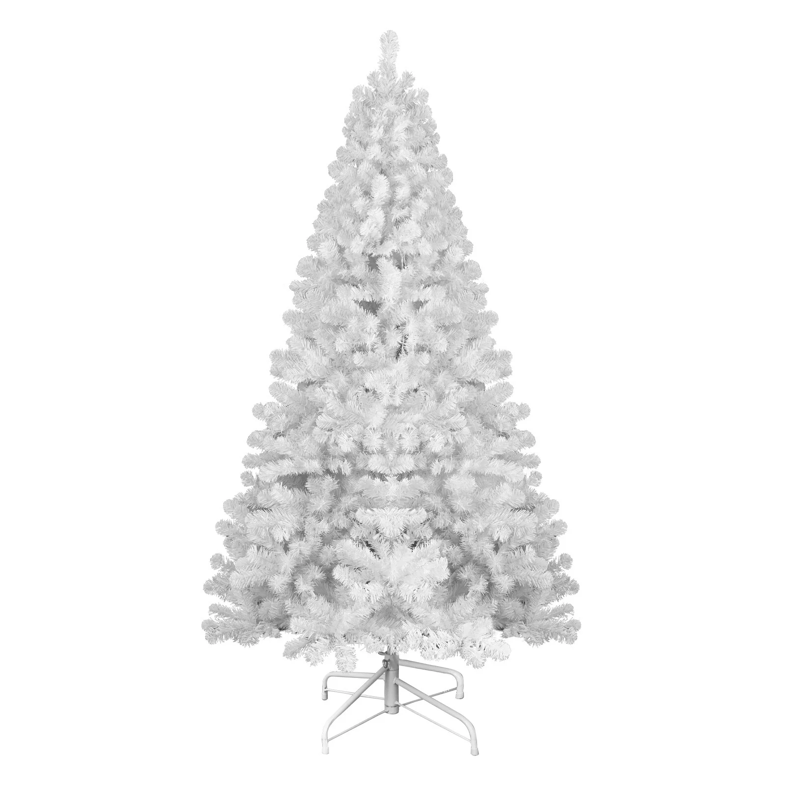 4/5/6/7ft White Christmas Tree with Memory Wire, Easy Assembly Holiday Tree