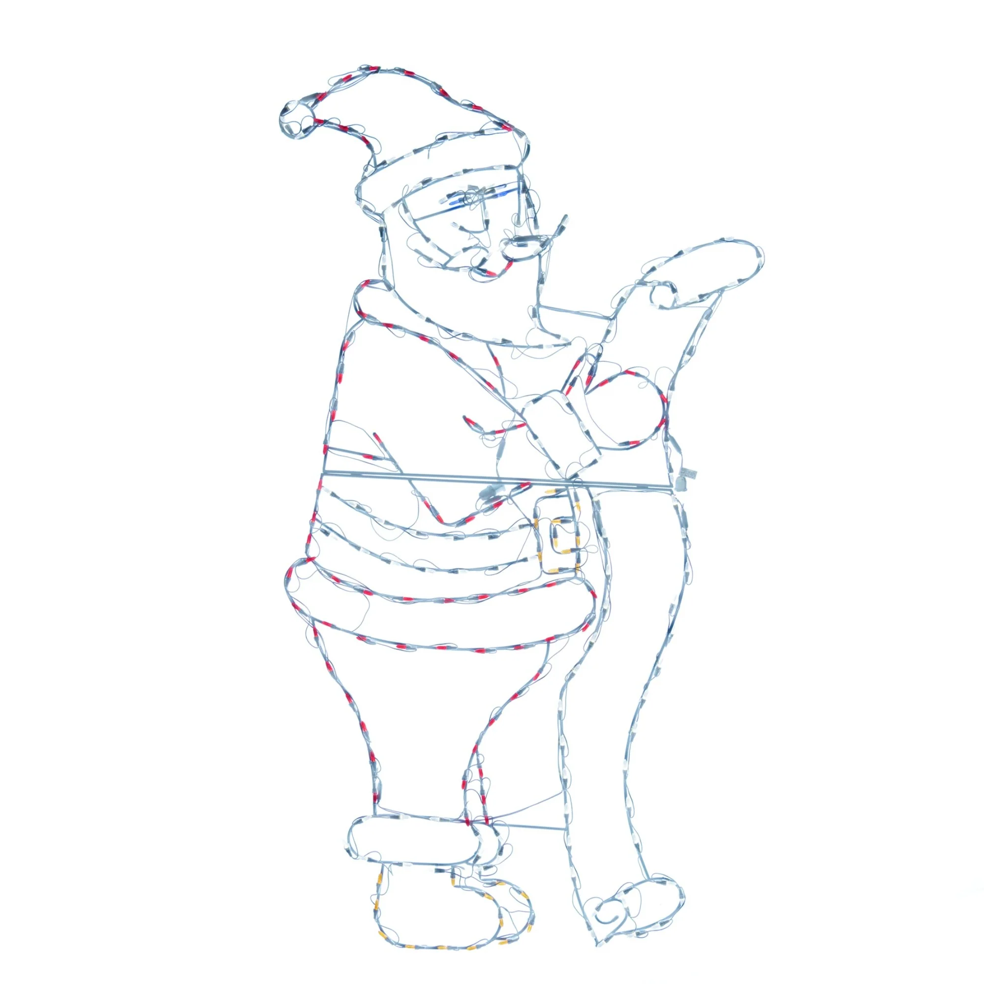 LED Lighted Santa with List Outdoor Christmas Decoration - 6.25' - Red