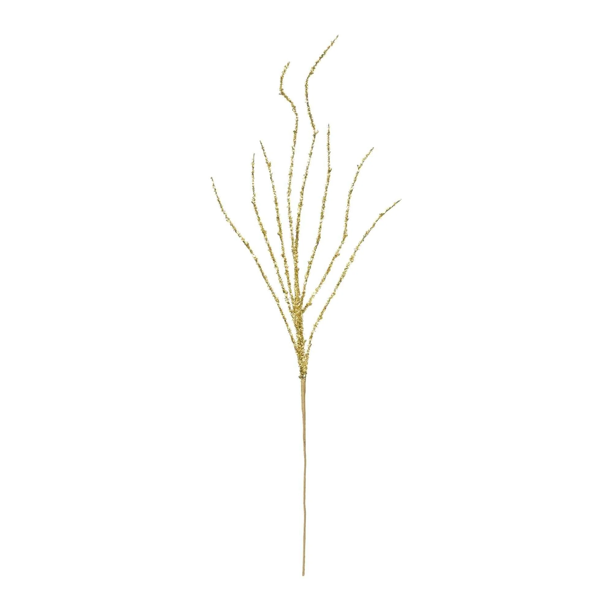 Set of 12 Gold Tinsel Christmas Branches 43