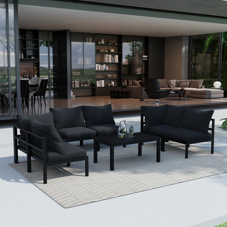 Kalona 6 - Person Outdoor Seating Group with Cushions