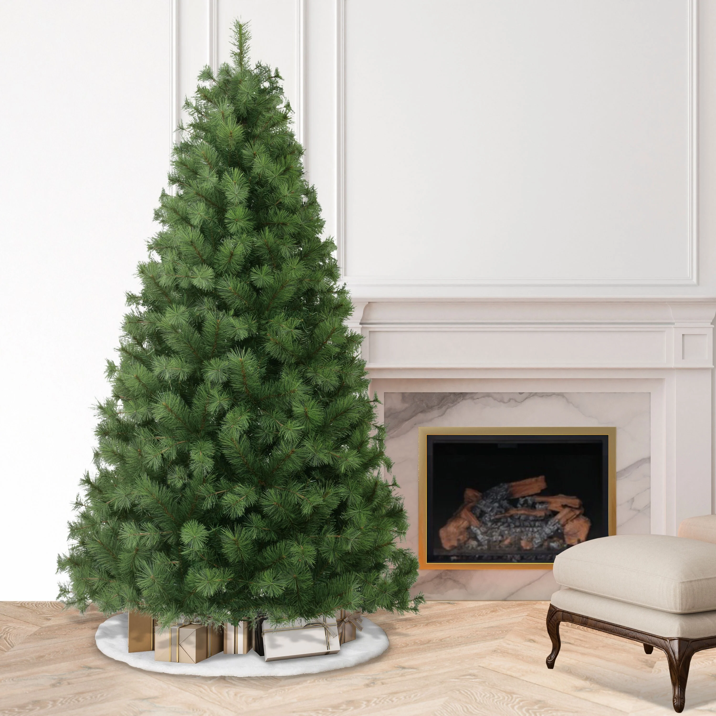 Puleo International 7.5' Unlit Artificial Colorado Pine Christmas Tree