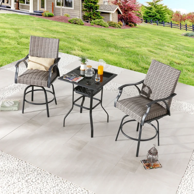 Square 2 - Person High Seating Conversation Set