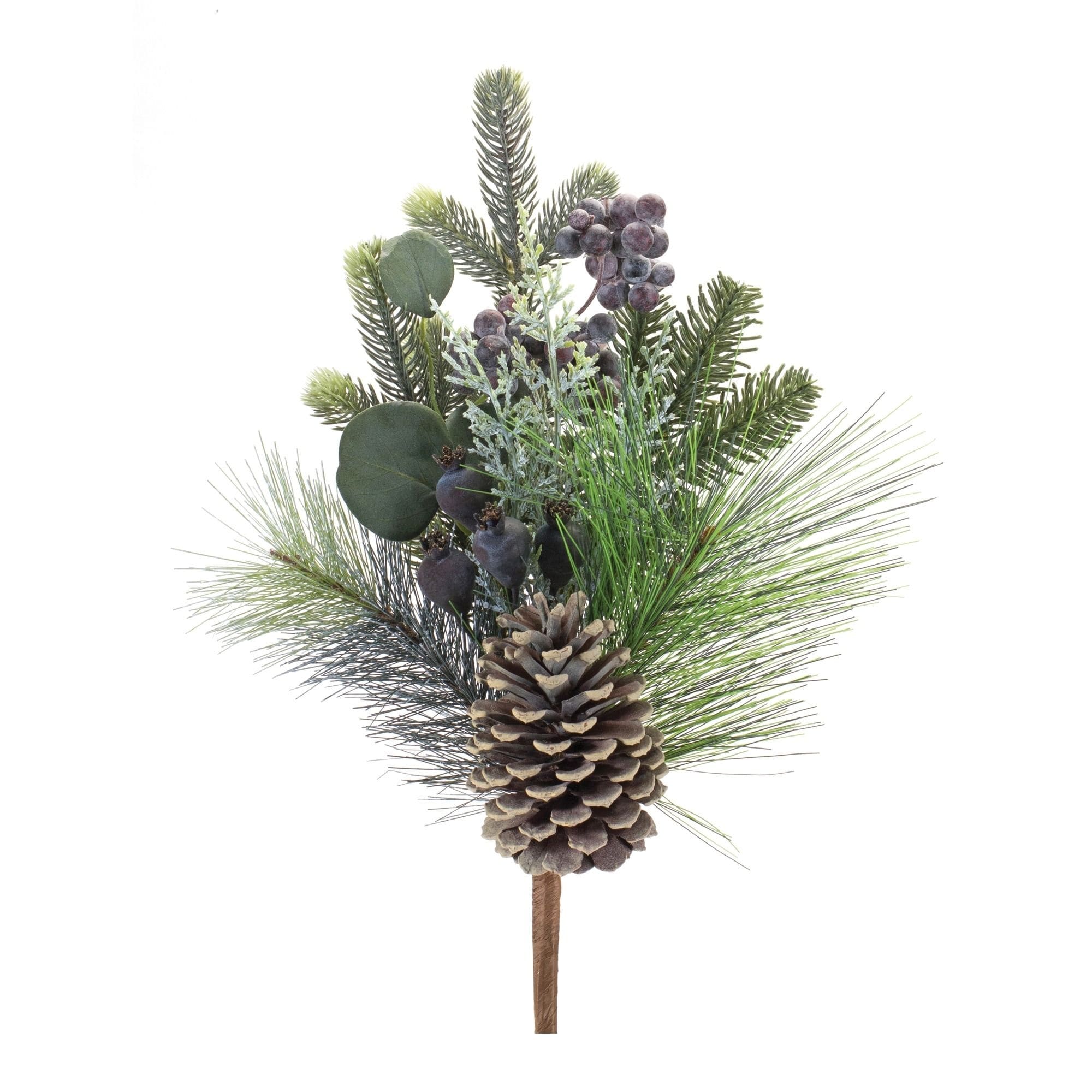 2 Piece Set Pine with Eucalyptus Artificial Christmas Sprays 18