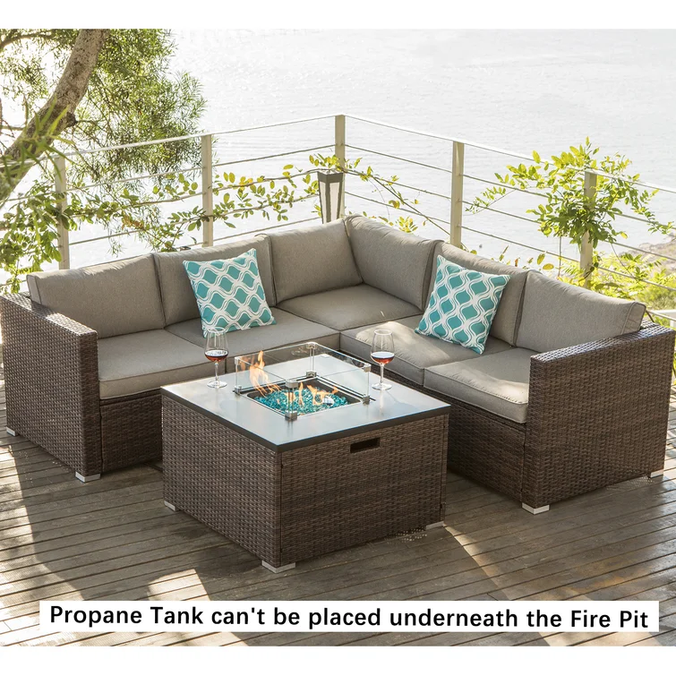Sabine 5 - Person Outdoor Seating Group with Cushions